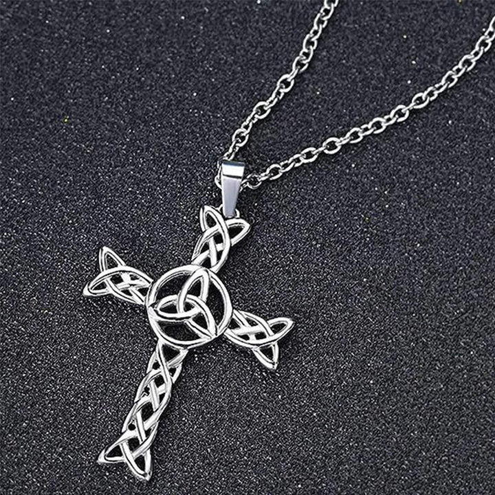 Christianartworkshop Irish Saint Patrick Cross: Tactile Faith Reminder for Daily Routines - Silver - image 3