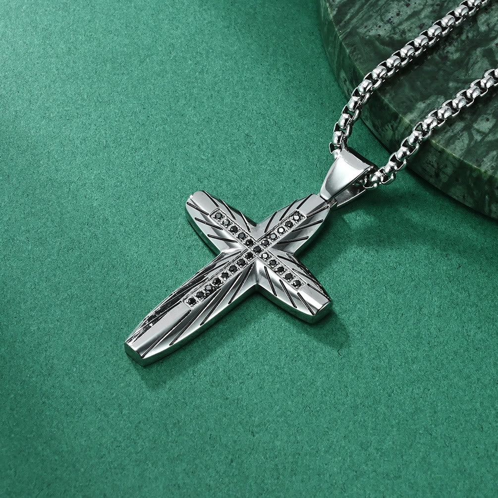 Christianartworkshop Sparkle Accent Cross: Tactile Faith Reminder for Daily Routines - Silver - image 4
