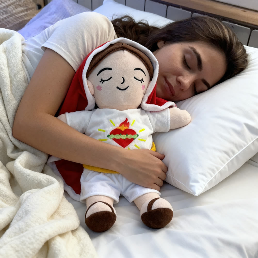 Christianartworkshop Red and Blue Soft Grace Plush Doll with Breathing & Soothing Music - image 1