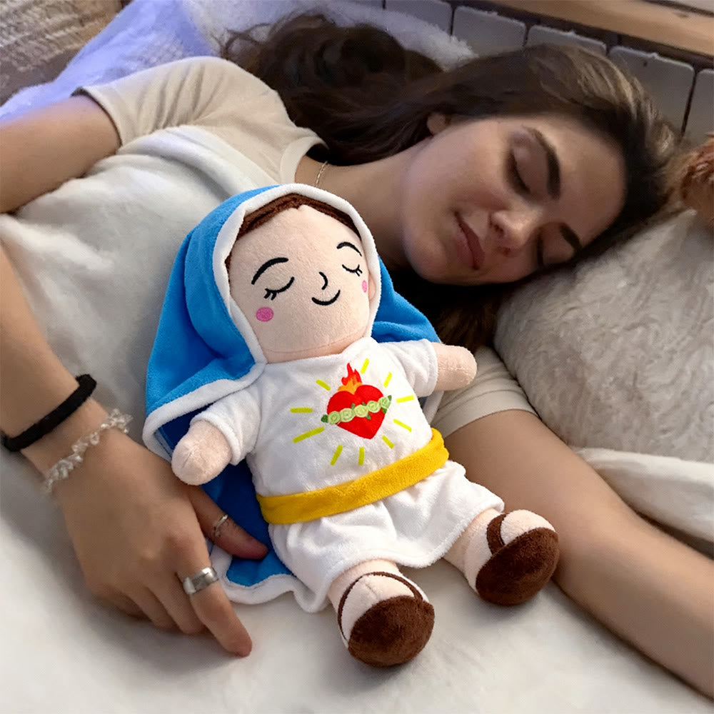 Christianartworkshop Red and Blue Soft Grace Plush Doll with Breathing & Soothing Music - image 2