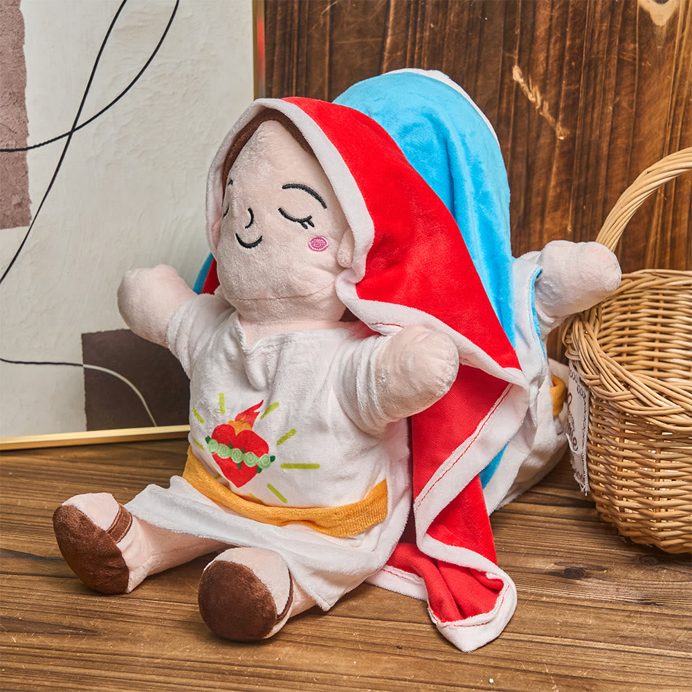 Christianartworkshop Red and Blue Soft Grace Plush Doll with Breathing & Soothing Music - image 5