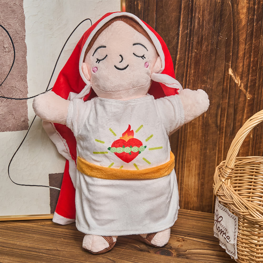 Christianartworkshop Red and Blue Soft Grace Plush Doll with Breathing & Soothing Music - Red - image 0