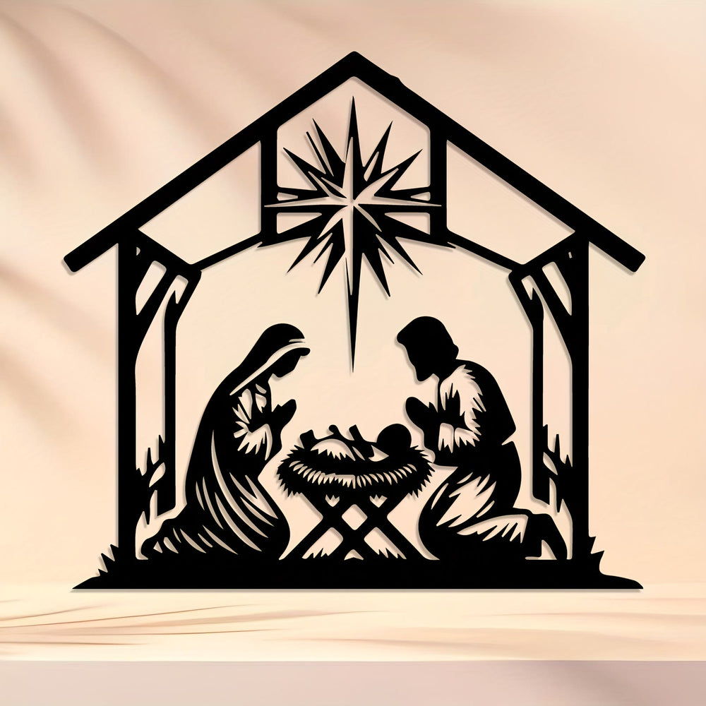 Christianartworkshop Nativity Star Metal Wall Decor: Daily Faith Reminder for Spaces - image 1