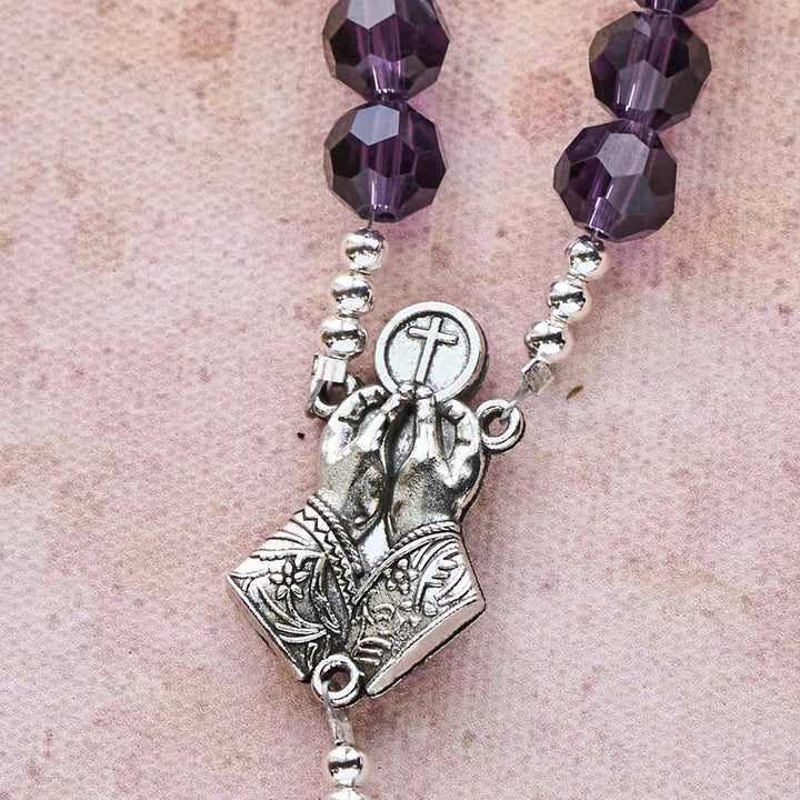 Christianartworkshop Angel-Wreathed Purple Rosary: Let Angels Weave Grace Into Your Prayers - image 7