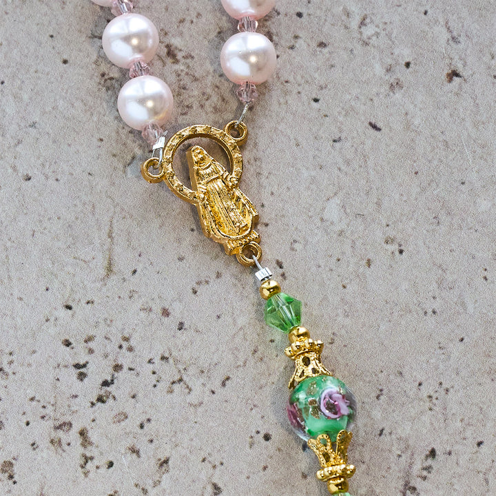 FREE Today: Heavenly Pink Beads St. Benedict Devotion Rosary with Floral Beads of Sacred Grace - image 8
