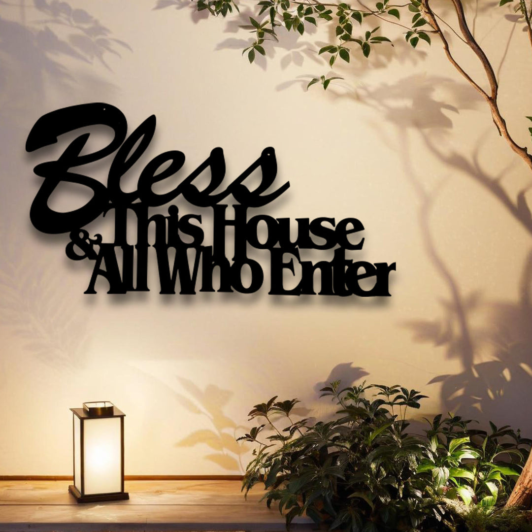 Christianartworkshop Bless This House Decor: Tender Faith Gift for Loved Ones - Black - 15.75''*14.7''/40*21cm - image 0