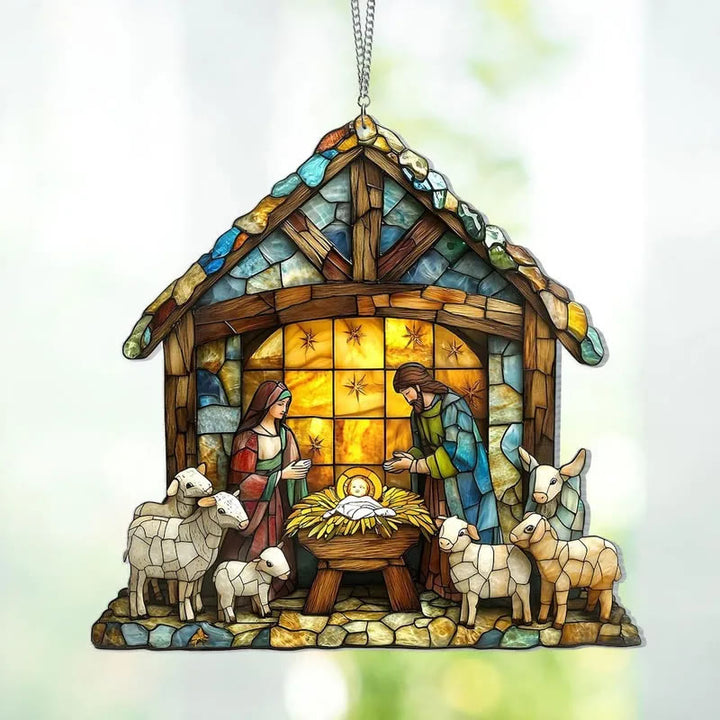 Christianartworkshop Guiding Light Nativity Scene Ornament: Portable Reminder of Holiday Grace - image 2