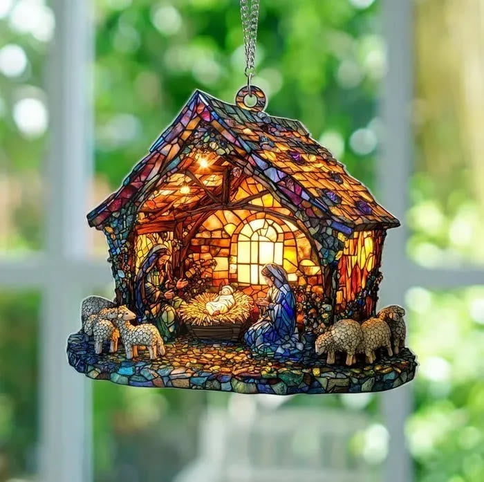Christianartworkshop Guiding Light Nativity Scene Ornament: Portable Reminder of Holiday Grace - image 5