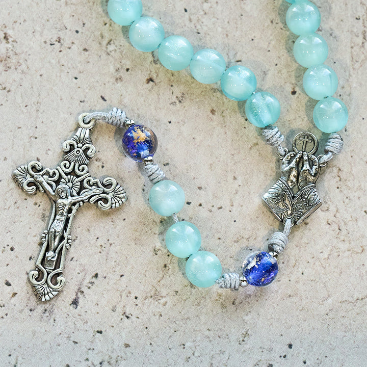 FREE Today: Aqua Starlight UV-Color Shift Cyan Rosary: Christ Cross & Light-Responsive Devotion - image 12