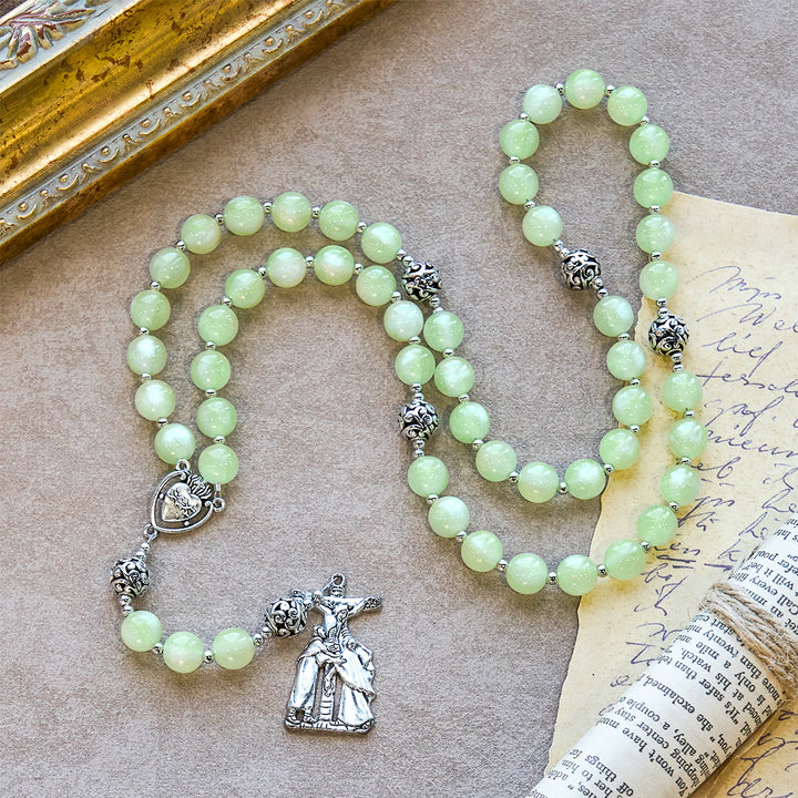 Christianartworkshop Green-to-Red UV Changing Rosary: Starlight Beads & Devotional Christ Cross - image 10