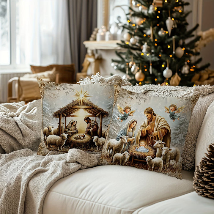Christianartworkshop Nativity Themed Pillow of 4: Quiet Companion for Living Areas - image 2