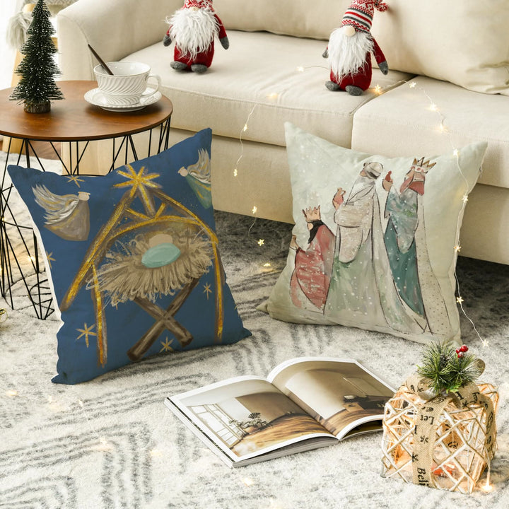 Christianartworkshop Holy Night Pillow Set: Stylish Faith Token for Cozy Decor - A - 40*40cm - image 0