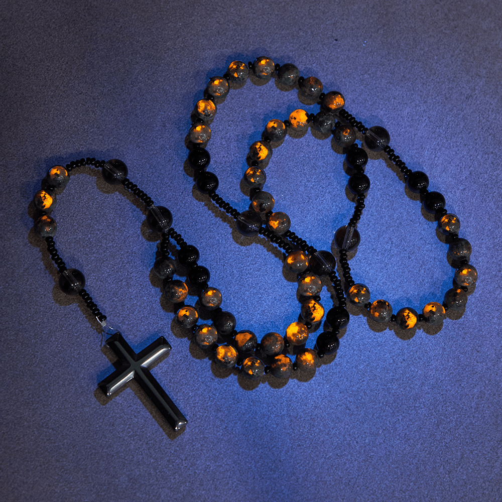 FREE Today: Color-Shifting Luminous Flame Stone Beads Rosary, Bracelet - Rosary - image 0