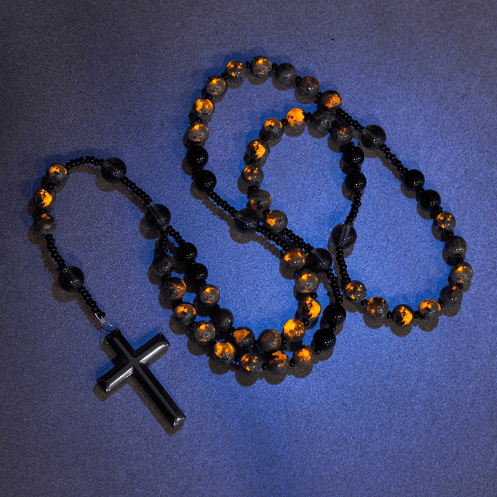 FREE Today: Color-Shifting Luminous Flame Stone Beads Rosary, Bracelet - Rosary - image 0