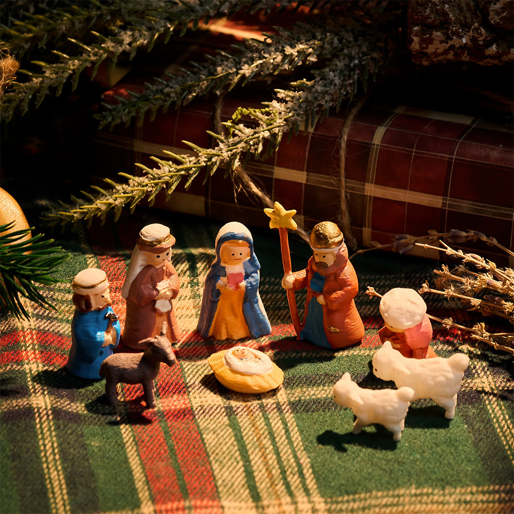 Christianartworkshop Tin Nativity Scene: A Miniature Embrace of Christmas Faith & Story - image 1