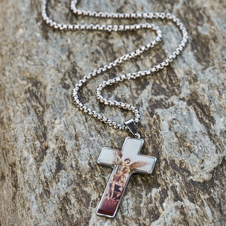 Christianartworkshop Stained-Image Cross Necklace: Artful Faith Close to the Heart - image 2