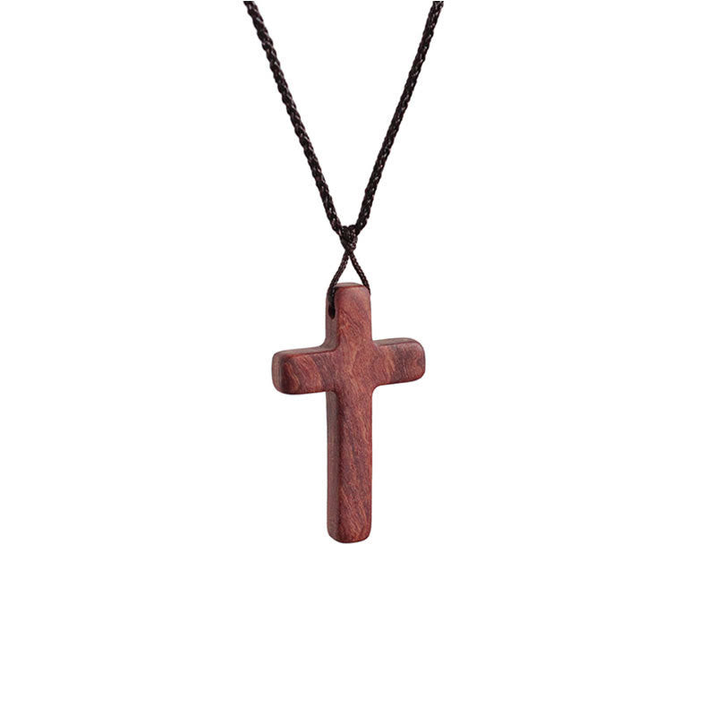 FREE Today: Handcrafted Red Sandalwood Cross Necklace — Simple Devotion, Everyday Wear - 3.8( Flat Rim) - image 7