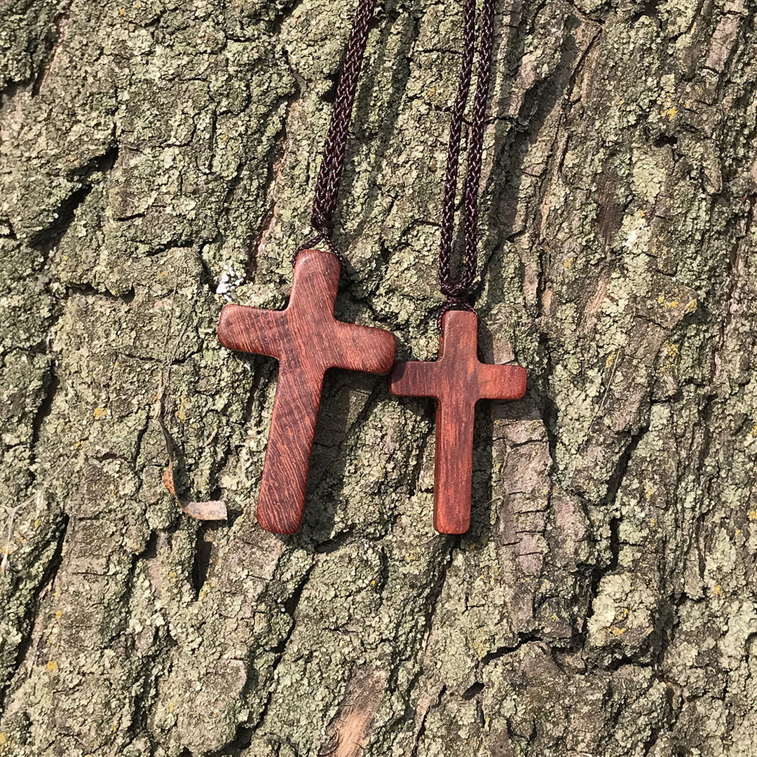 Christianartworkshop Handcrafted Red Sandalwood Cross Necklace — Simple Devotion, Everyday Wear - image 2