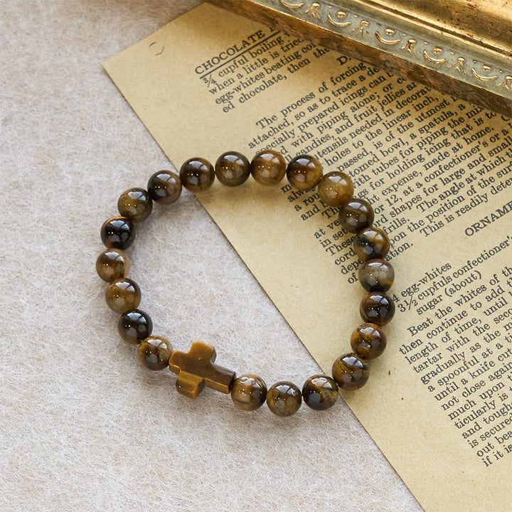 Christianartworkshop Tiger’s-Eye Rosary-Style Bracelet — Touchstone for Reflection - image 3