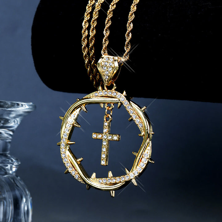 Christianartworkshop Thorn Crown & Cross Pendant: Faith & Grace Reminder for Daily Wear - image 2