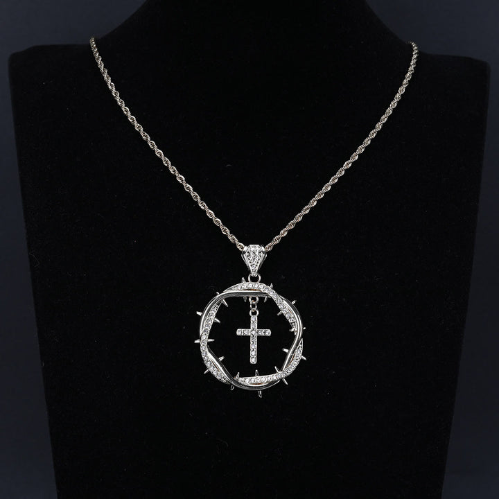 Christianartworkshop Thorn Crown & Cross Pendant: Faith & Grace Reminder for Daily Wear - Silver - image 4