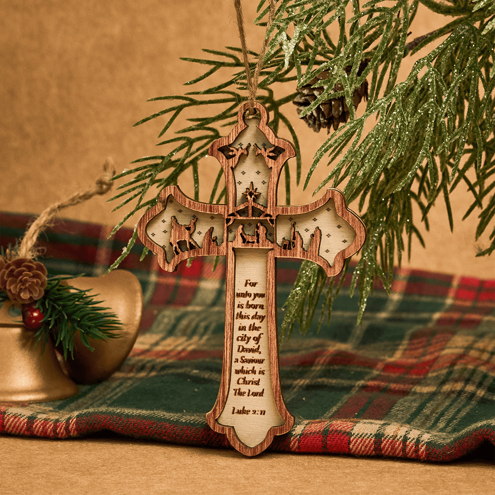 FREE Today: Cross Nativity 3D Hanging Ornament: Sacred Story & Scriptural Devotion - image 19