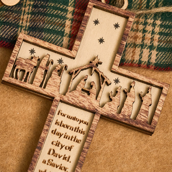Christianartworkshop Cross Nativity 3D Hanging Ornament: Sacred Story & Scriptural Devotion - image 9