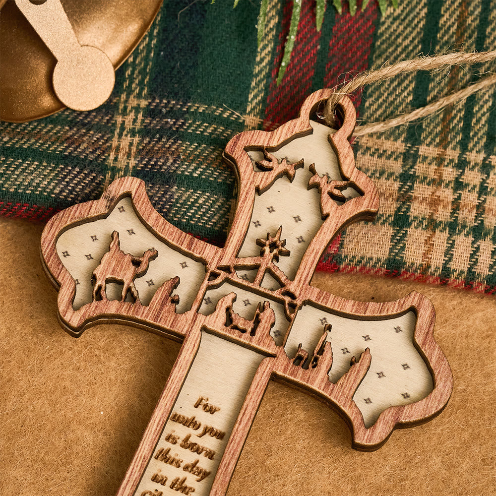 Christianartworkshop Cross Nativity 3D Hanging Ornament: Sacred Story & Scriptural Devotion - image 11