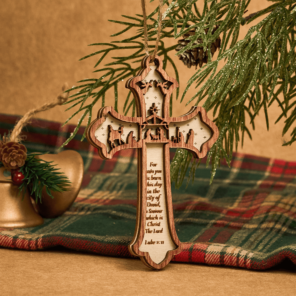Christianartworkshop Cross Nativity 3D Hanging Ornament: Sacred Story & Scriptural Devotion - Nativity-5 - image 4
