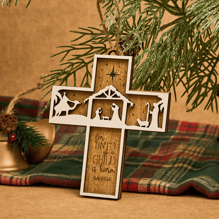 Christianartworkshop Cross Nativity 3D Hanging Ornament: Sacred Story & Scriptural Devotion - Nativity-3 - image 2