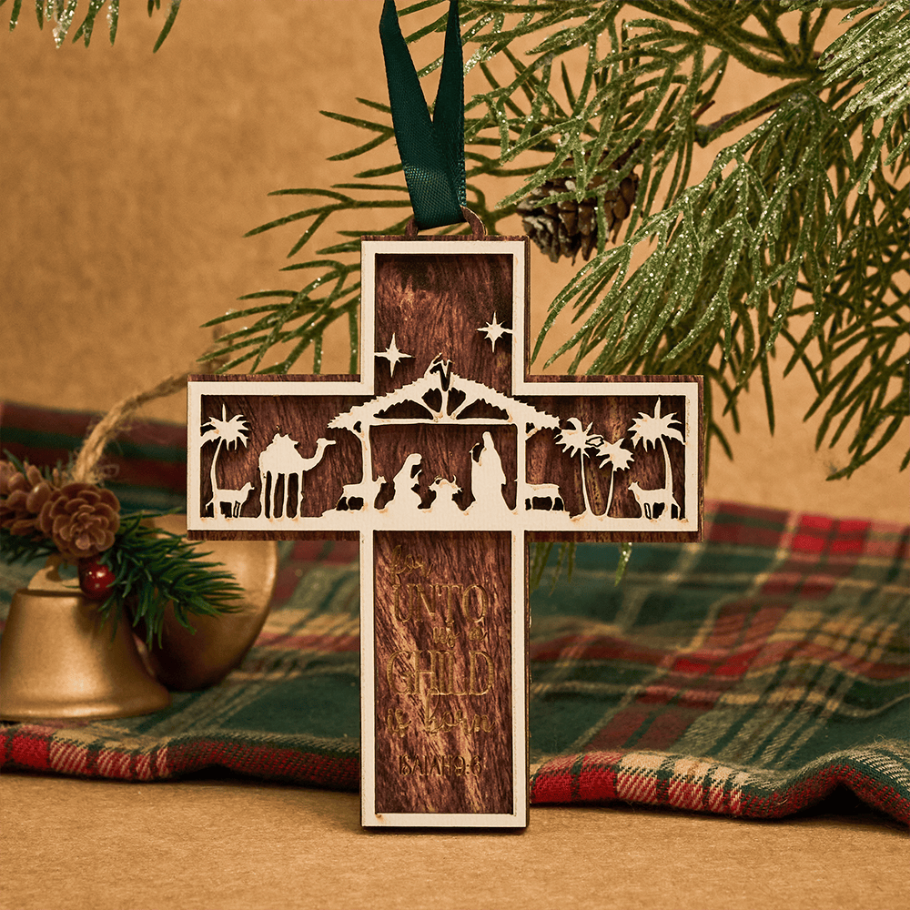 Christianartworkshop Cross Nativity 3D Hanging Ornament: Sacred Story & Scriptural Devotion - image 12