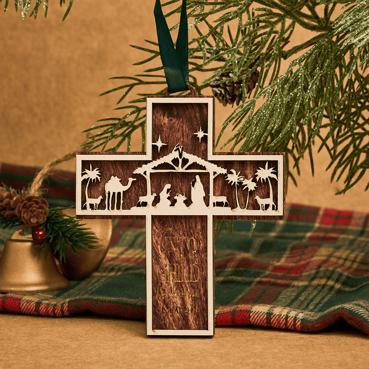 Christianartworkshop Cross Nativity 3D Hanging Ornament: Sacred Story & Scriptural Devotion - image 12