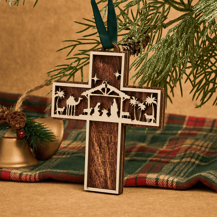 Christianartworkshop Cross Nativity 3D Hanging Ornament: Sacred Story & Scriptural Devotion - Nativity-2 - image 1