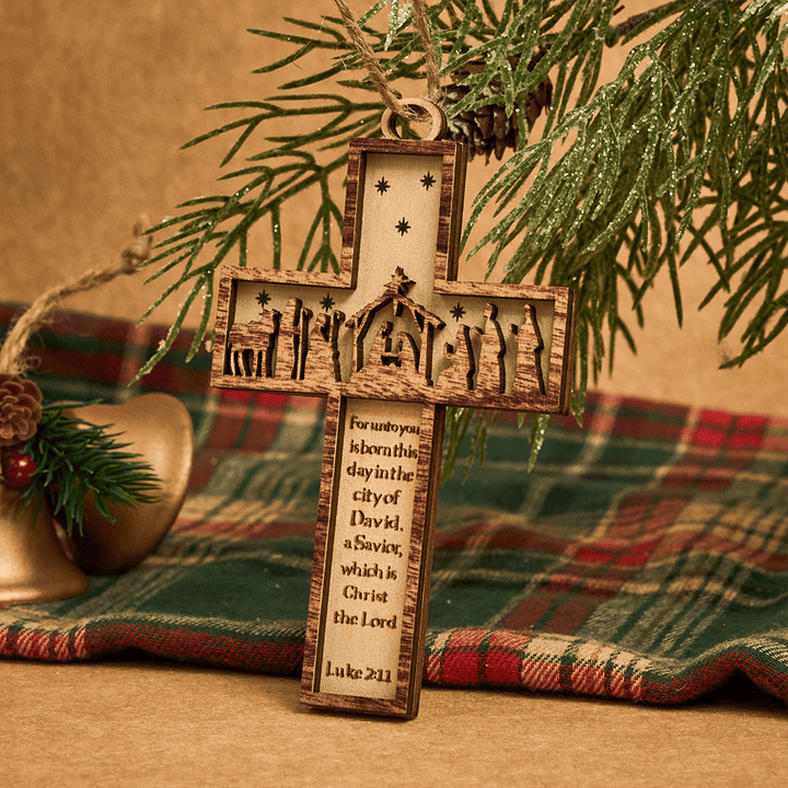 Christianartworkshop Cross Nativity 3D Hanging Ornament: Sacred Story & Scriptural Devotion - Nativity-4 - image 3