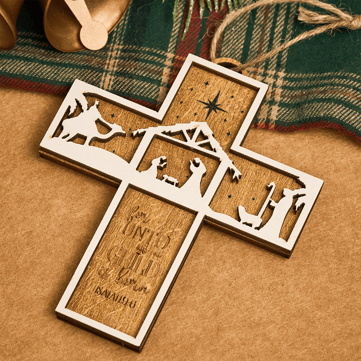 Christianartworkshop Cross Nativity 3D Hanging Ornament: Sacred Story & Scriptural Devotion - image 6