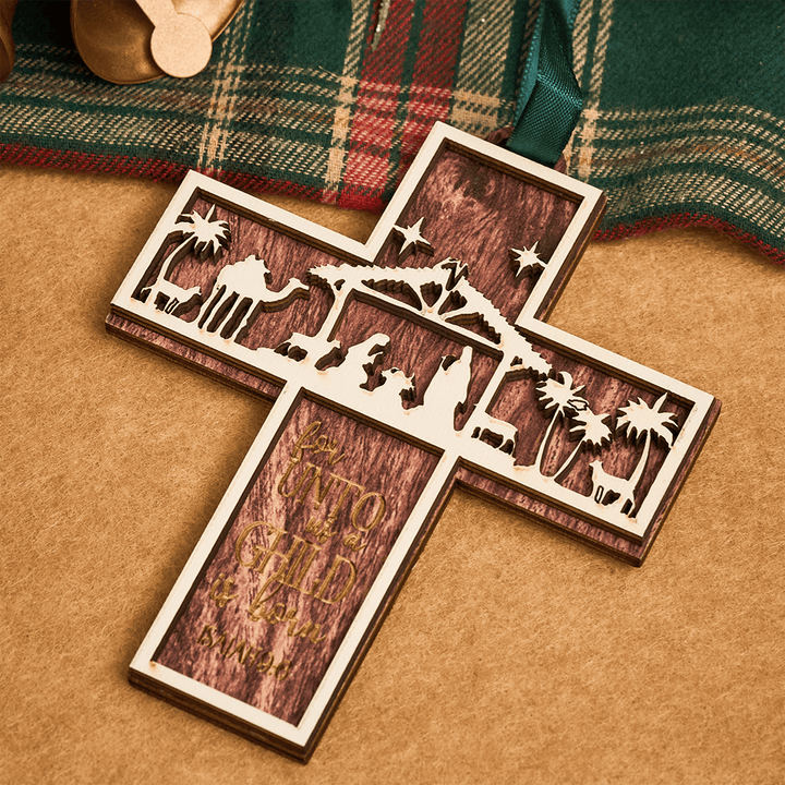 Christianartworkshop Cross Nativity 3D Hanging Ornament: Sacred Story & Scriptural Devotion - image 5