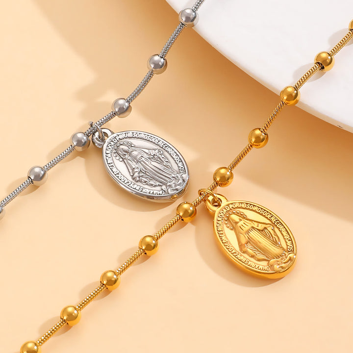 Christianartworkshop Our Lady Medal with Cross Accent Bracelet: Faith & Care Reminder for Daily Wear - image 3