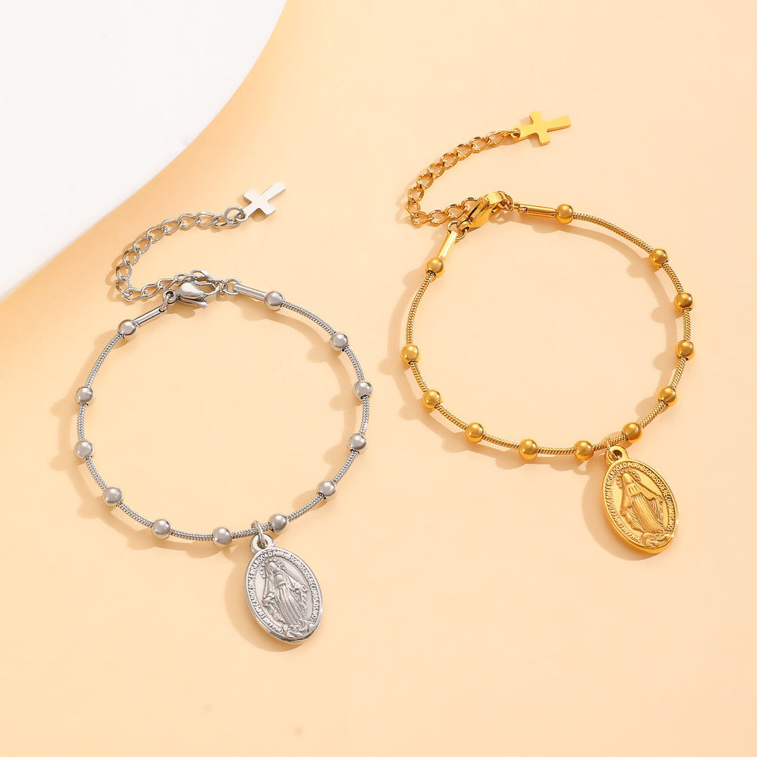 FREE Today: Our Lady Medal with Cross Accent Bracelet: Faith & Care Reminder for Daily Wear - image 1