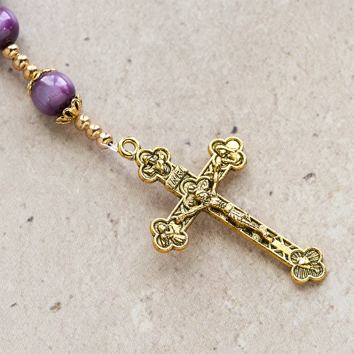 FREE Today: Canvas-Style Shimmery Purple Rosary with Our Lady: Gilded Faith Devotion - image 10