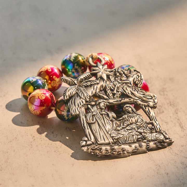 Christianartworkshop 3-Style Christmas Holy Nativity Pocket Rosary: Christmas Shimmer Beads & Unique Birth Scene Pendants - image 6