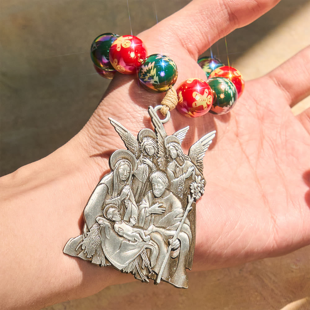 FREE Today: 3-Style Christmas Holy Nativity Pocket Rosary: Christmas Shimmer Beads & Unique Birth Scene Pendants - Nativity Medal - B - image 2