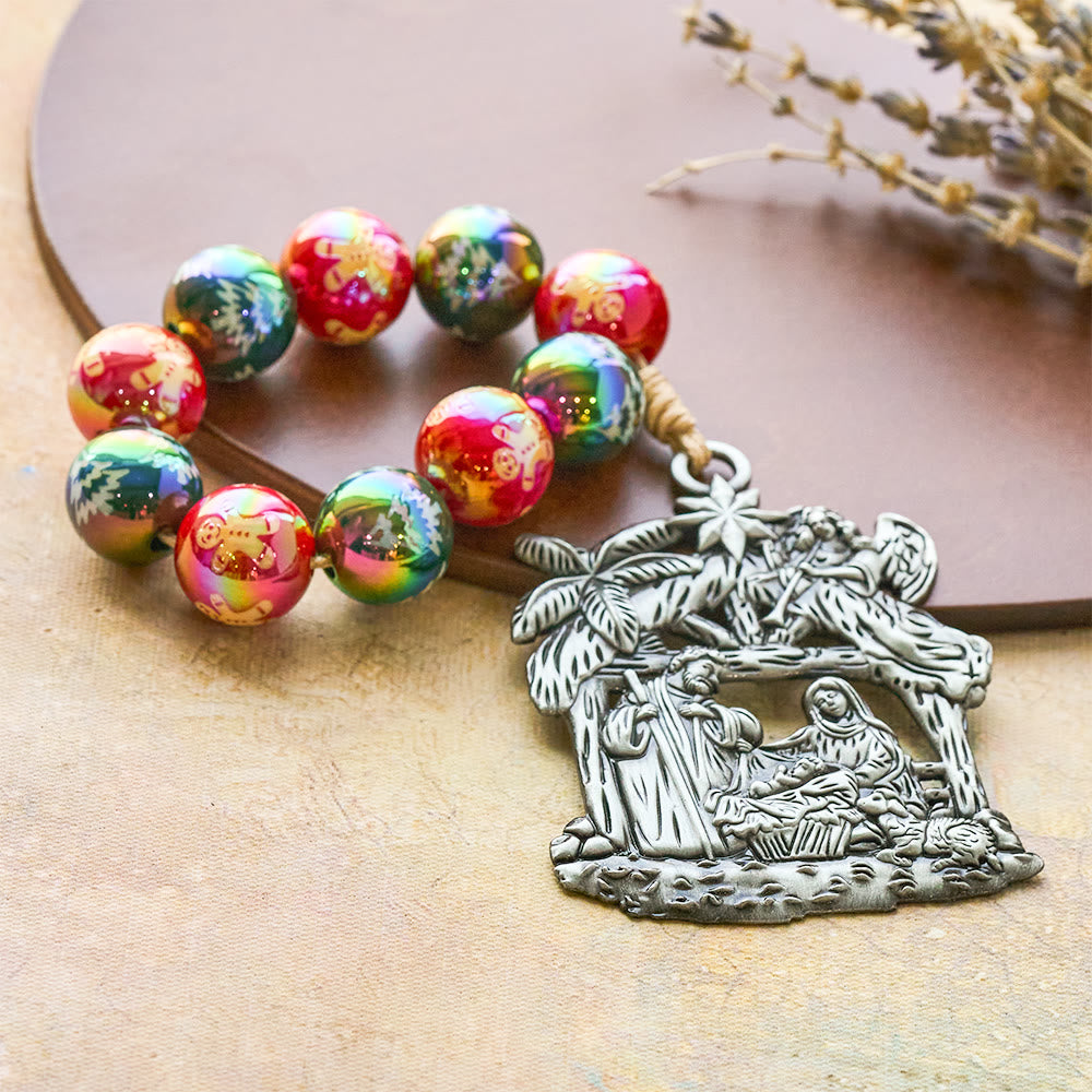 FREE Today: 3-Style Christmas Holy Nativity Pocket Rosary: Christmas Shimmer Beads & Unique Birth Scene Pendants - image 9