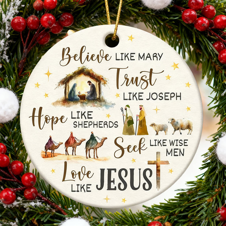 Christianartworkshop Heartfelt Nativity Phrase Ornament: Constant Grace Reminder for Homes - image 5