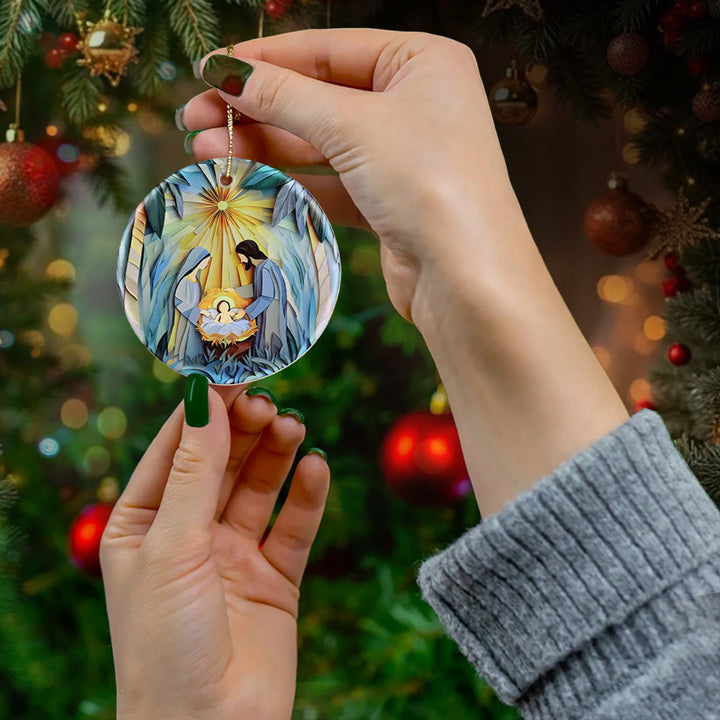 Christianartworkshop Nativity Lightburst Ornament: Gentle Grace Token for Holiday Moments - image 1
