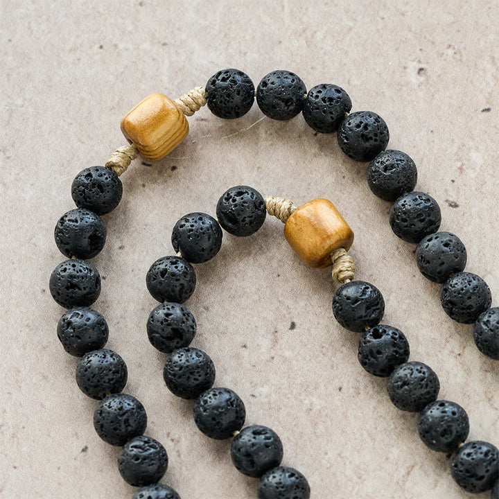 FREE Today: Natural Durable Volcanic Stone Rosary with St. Benedict Medal & Crucifix - image 7