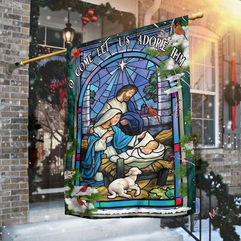 Christianartworkshop Nativity & Sheep Garden Flag: Gentle Grace Token for Holiday Yards - image 8
