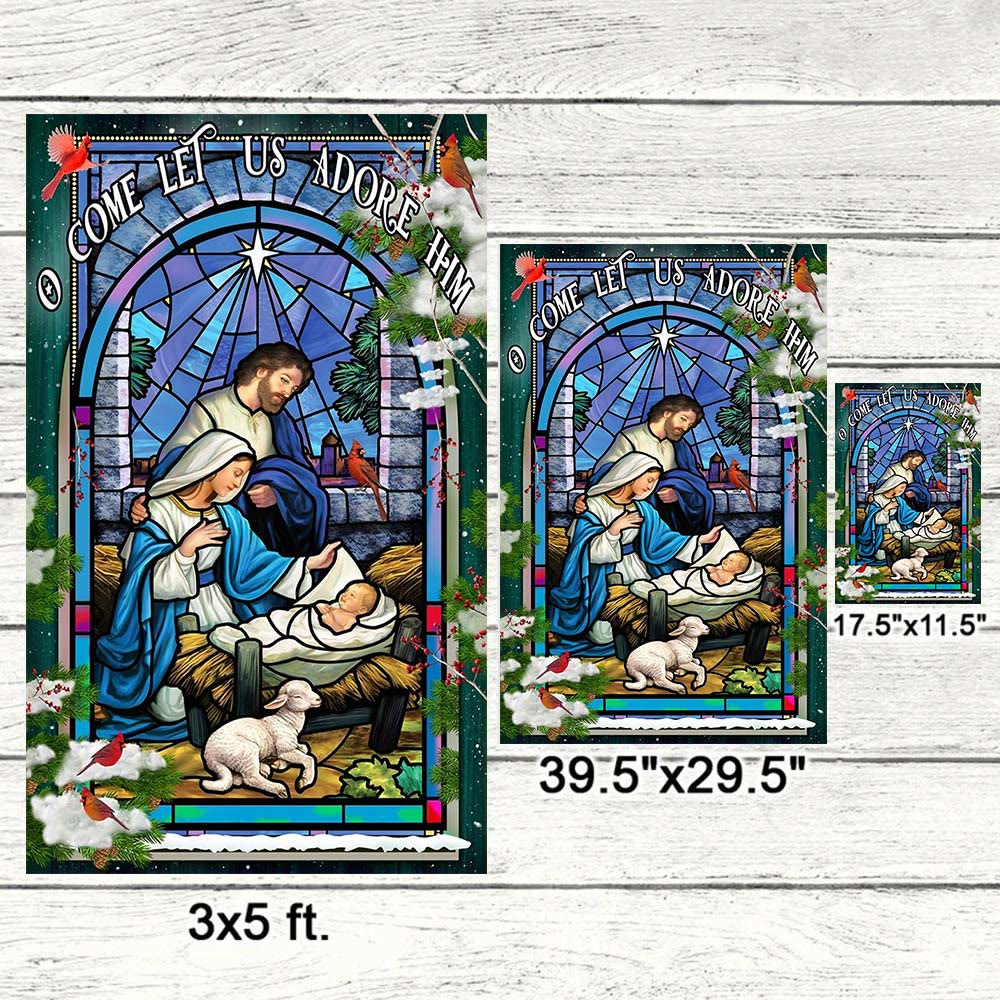 Christianartworkshop Nativity & Sheep Garden Flag: Gentle Grace Token for Holiday Yards - image 11