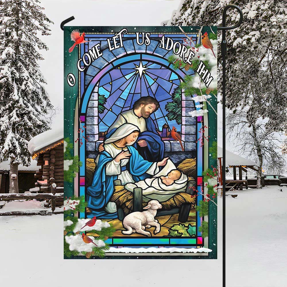 Christianartworkshop Nativity & Sheep Garden Flag: Gentle Grace Token for Holiday Yards - image 10