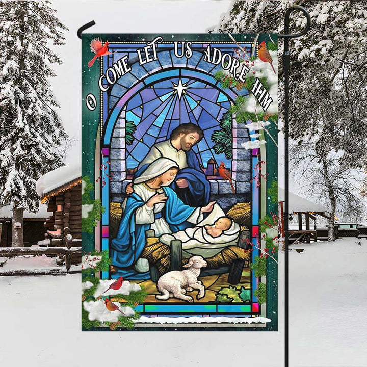 Christianartworkshop Nativity & Sheep Garden Flag: Gentle Grace Token for Holiday Yards - image 10
