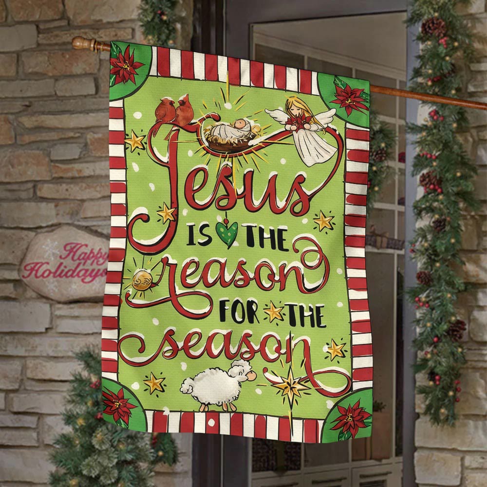 Christianartworkshop Seasonal Nativity Garden Flag Series: Stylish Faith Token for Holiday Yards - A - 90×150cm (3×5 ft.) - image 0